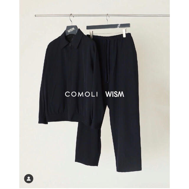 COMOLI 21AW WISM別注 ウールギャバセットアップ ネイビー  新品