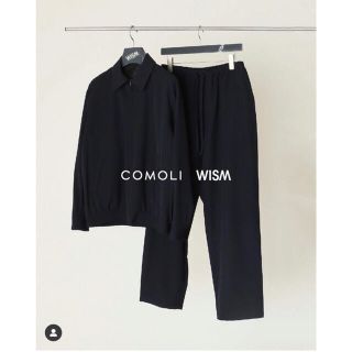 コモリ(COMOLI)のCOMOLI 21AW WISM別注 ウールギャバセットアップ ネイビー  新品(セットアップ)