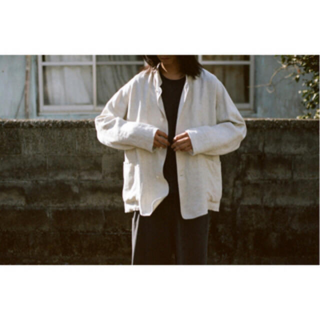 COMOLI - COMOLI 21ss リネンヘリンボーンスタンドカラージャケット48