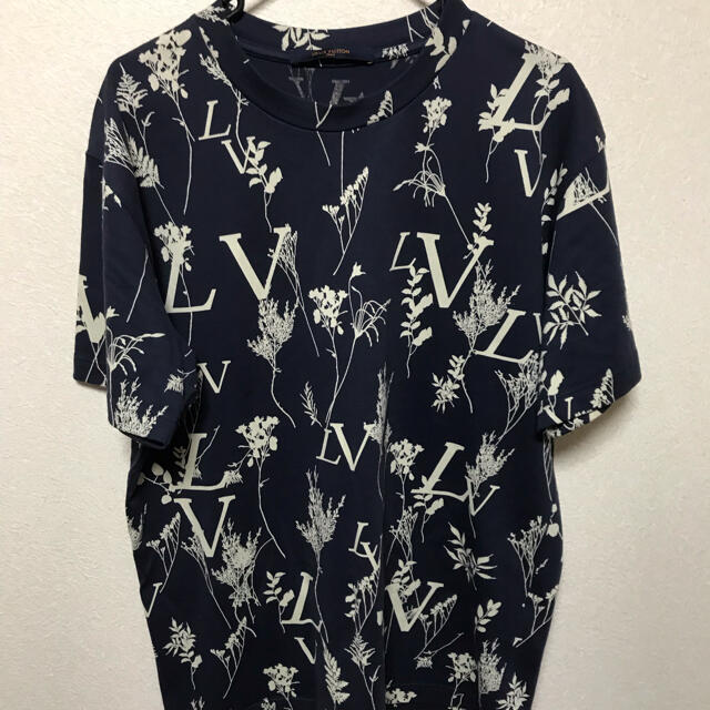 美品 LOUIS VUITTON ルイヴィトン モノグラム tシャツ ネイビー-
