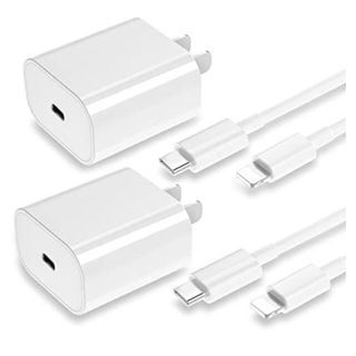 Qntry iphone 充電器 20W【 2個セット ケーブル2m】(バッテリー/充電器)