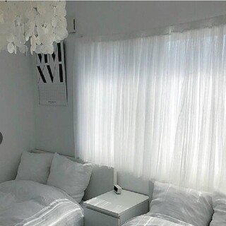 イケア(IKEA)のLILLリルIKEAネットカーテン2枚1組,ホワイト280x250 cm(レースカーテン)
