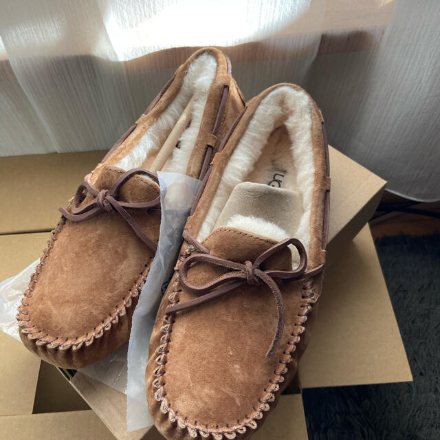 レア 希少 UGG アンスレー ムートン モカシン スレート US6 23