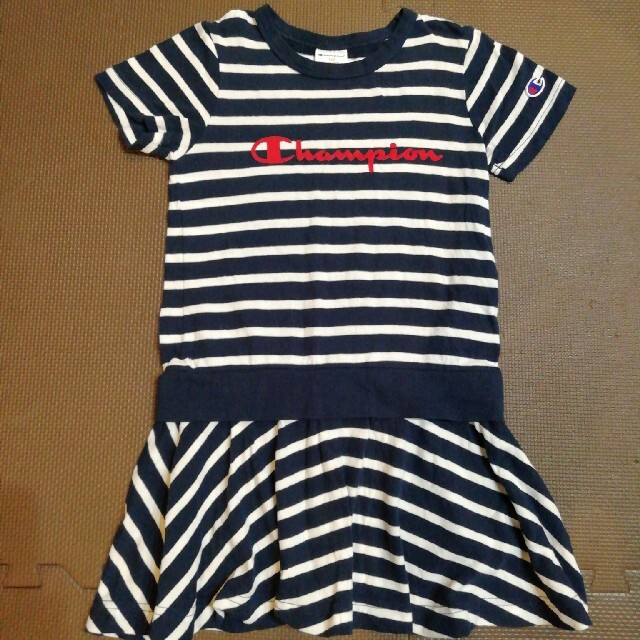 Champion(チャンピオン)のチャンピオン☆ボーダーワンピース キッズ/ベビー/マタニティのキッズ服女の子用(90cm~)(ワンピース)の商品写真