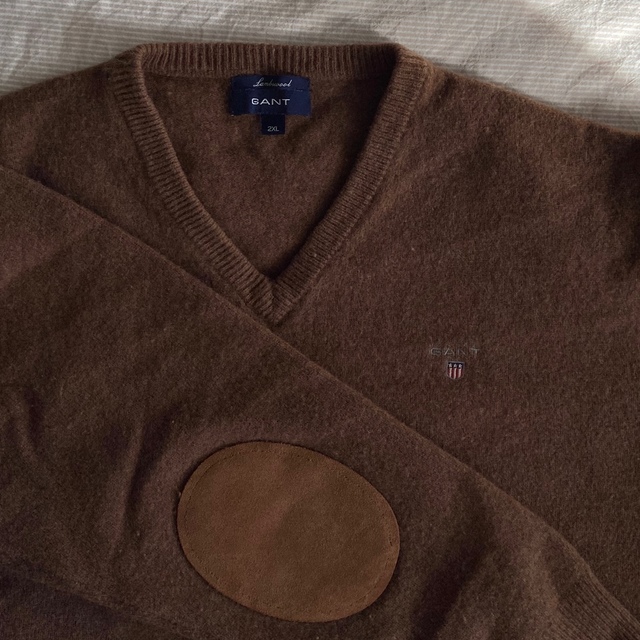 Ralph Lauren(ラルフローレン)のGANT 　vintage knit ブラウン メンズのトップス(ニット/セーター)の商品写真