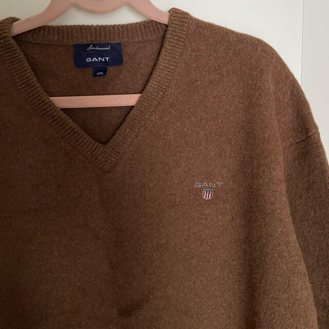 Ralph Lauren(ラルフローレン)のGANT 　vintage knit ブラウン メンズのトップス(ニット/セーター)の商品写真