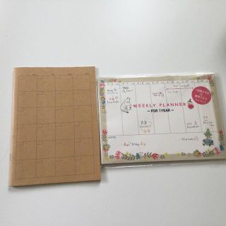 ムジルシリョウヒン(MUJI (無印良品))のマンスリー手帳(無印良品)とウィークリープランナー(ムーミン柄)(カレンダー/スケジュール)