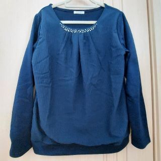 ハニーズ(HONEYS)の長袖カットソー　ブラウス　Tシャツ　ネイビー(カットソー(長袖/七分))