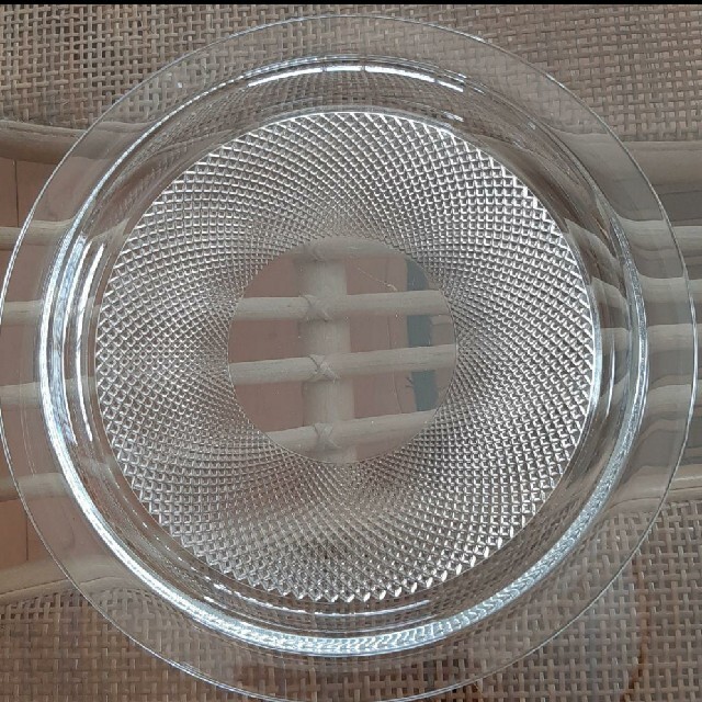 昭和レトロ　大皿 ガラスプレート エンタメ/ホビーの美術品/アンティーク(ガラス)の商品写真