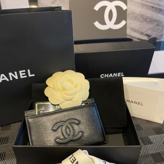 シャネル(CHANEL)のCHANEL シャネル エンボス パスケース カードケース(パスケース/IDカードホルダー)