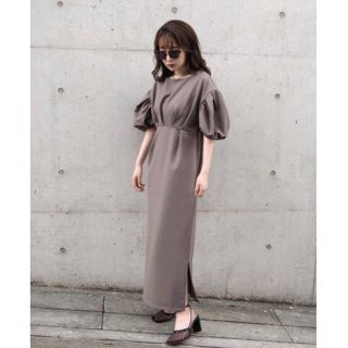 トゥデイフル(TODAYFUL)のlaulen half sleeve tuck op(ロングワンピース/マキシワンピース)