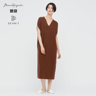 ユニクロ(UNIQLO)の【新品２点！】UNIQLO Mame Kurogouchi ワンピ,黒パンツ(ロングワンピース/マキシワンピース)