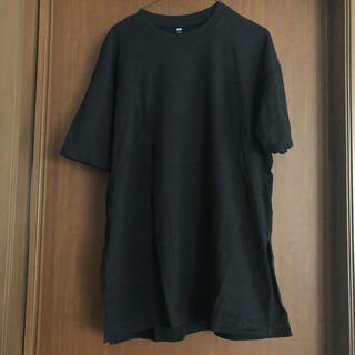ユニクロ(UNIQLO)のユニクロ　黒　ロング　Tシャツ(Tシャツ(半袖/袖なし))