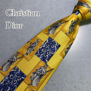 クリスチャンディオール(Christian Dior)のChristian Diorディオール・イエロー・総柄・ネクタイ・マリア(ネクタイ)