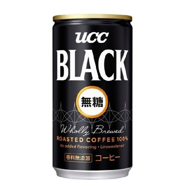 UCC(ユーシーシー)の【未開封】UCC ブラック無糖 缶(185g*30本入)【[缶コーヒー】 食品/飲料/酒の飲料(コーヒー)の商品写真