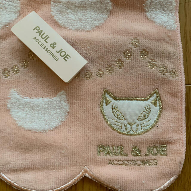 PAUL & JOE(ポールアンドジョー)の最終値下 ポール&ジョー タオルハンカチ ネコ ゴールドキャット ピンク 新品 エンタメ/ホビーのエンタメ その他(その他)の商品写真