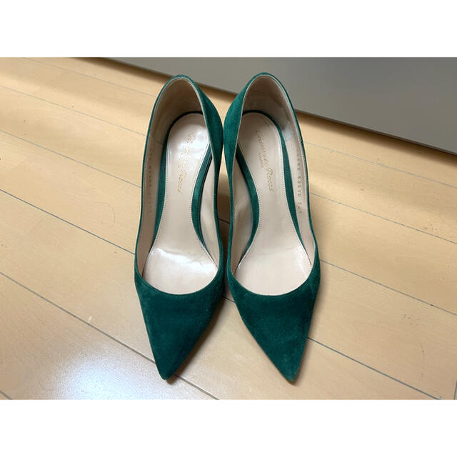 ブラウン×ピンク gianvito rossi 85 パンプス ヒール シューズ 34