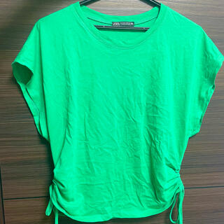 ザラ(ZARA)のアマレット4962様専用【ZARA】グリーン カットソー(Tシャツ(半袖/袖なし))