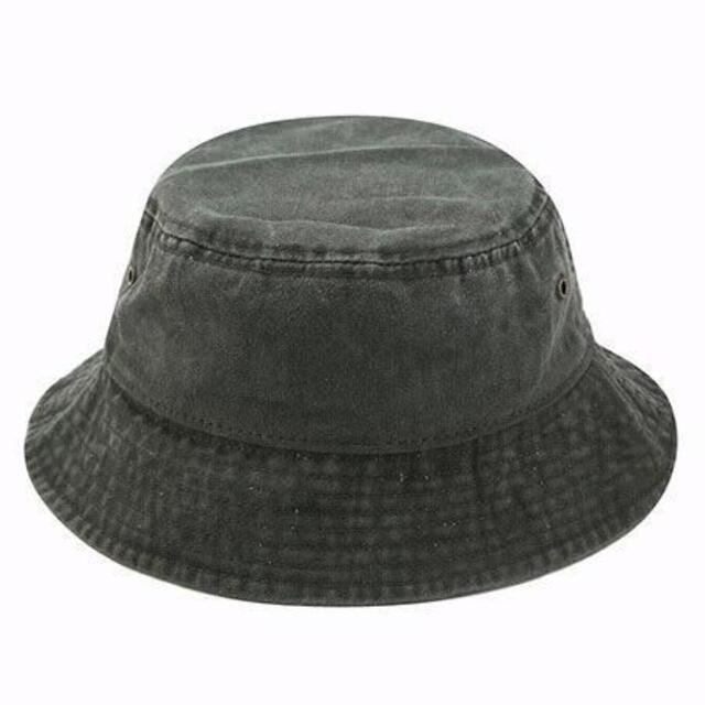 新品未使用　コットンバケットハット　レディース　黒　サイズ調節可能 レディースの帽子(ハット)の商品写真