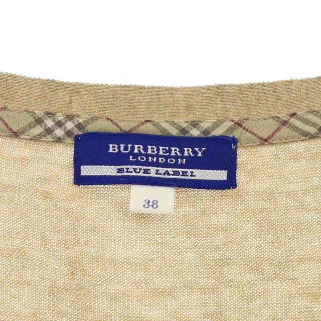 BURBERRY BLUE LABEL(バーバリーブルーレーベル)のバーバリーブルーレーベル ニット カットソー プルオーバー 五分袖 ベージュ レディースのトップス(その他)の商品写真