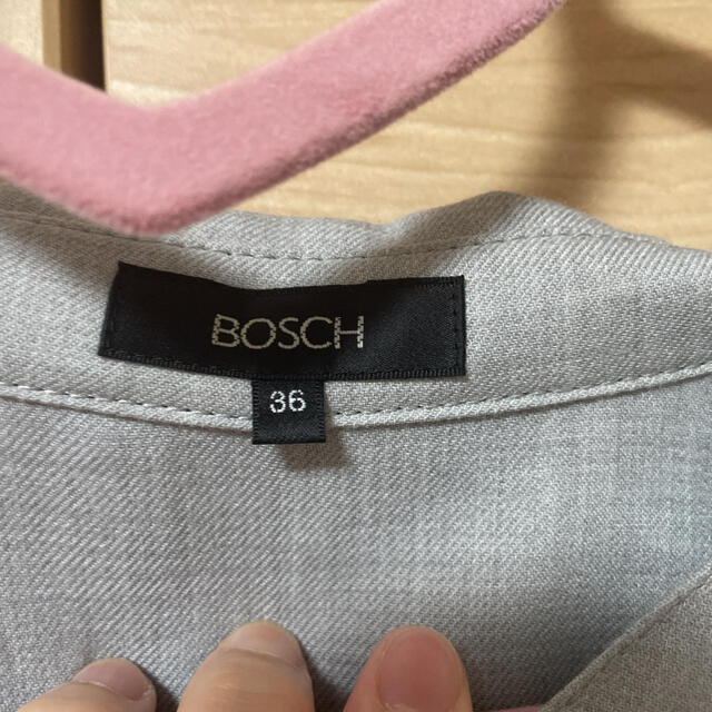 BOSCH(ボッシュ)のBOSCH ボッシュ　ワンピース　36 M  L ゆったり　リボン　グレー　秋　 レディースのワンピース(ロングワンピース/マキシワンピース)の商品写真