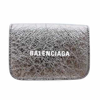 バレンシアガ(Balenciaga)のバレンシアガ キャッシュミニウォレット 財布 三つ折り財布 小銭入れ メタル 黒(コインケース)