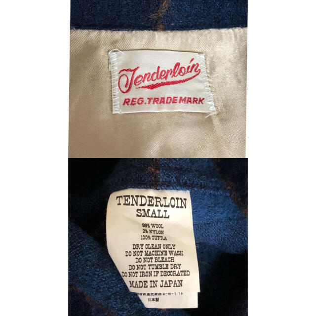 TENDERLOIN(テンダーロイン)のテンダーロイン WOOL SHT WP ウール チェックシャツ ブルー メンズのトップス(シャツ)の商品写真