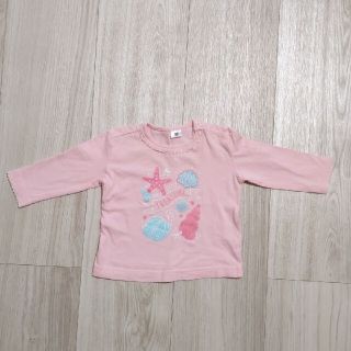 ザラキッズ(ZARA KIDS)のベビー 長袖ロンTシャツ 56 ピンク(Ｔシャツ)