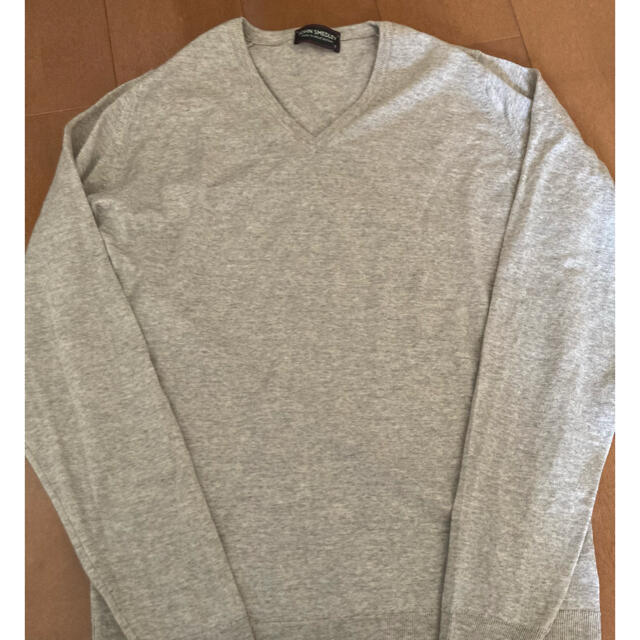 JOHN SMEDLEY(ジョンスメドレー)の新品　JOHN SMEDLE ジョンスメドレー　Ｖネックセーター　ベージュ メンズのトップス(ニット/セーター)の商品写真