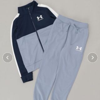 アンダーアーマー(UNDER ARMOUR)のアンダーアーマー 裏起毛ジャージセット ブルー 160(トレーニング用品)