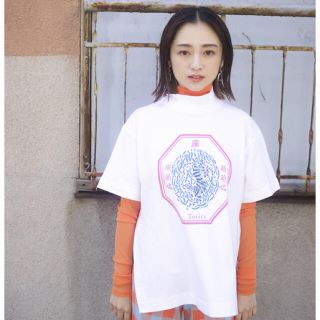 ハレ(HARE)の虜　虎柄モックネックカットソー　PINK 安達祐実(Tシャツ(半袖/袖なし))