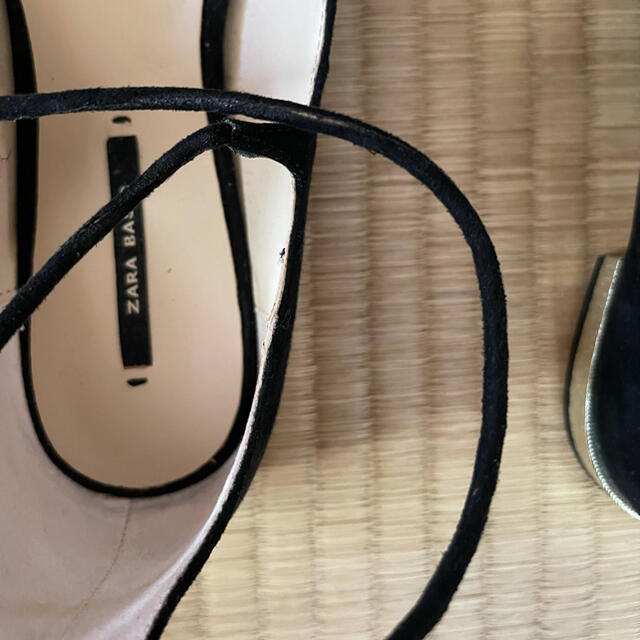 ZARA(ザラ)のZARA フラットシューズ ブラック 新品 サイズ37 レディースの靴/シューズ(バレエシューズ)の商品写真