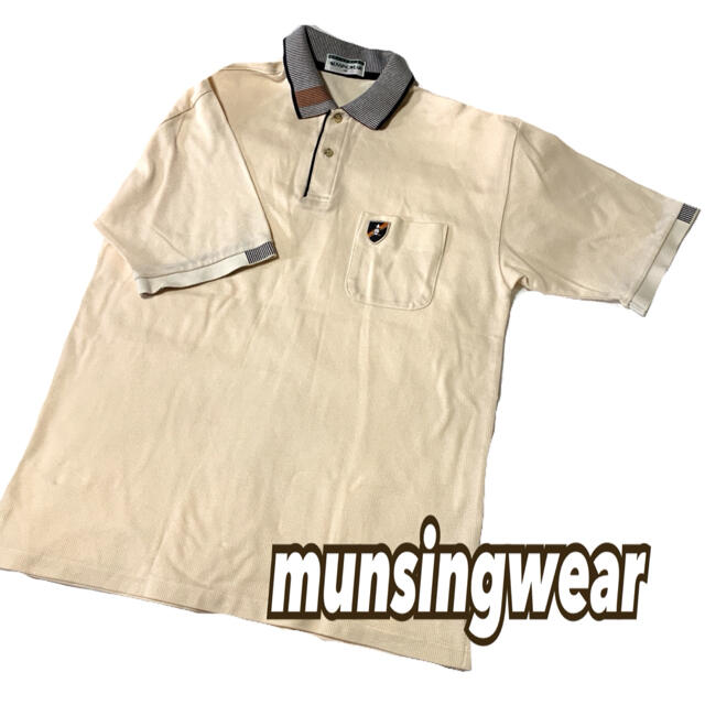 デサント 日本製【munsingwear】マンシングウエア ポロシャツ Mサイズ