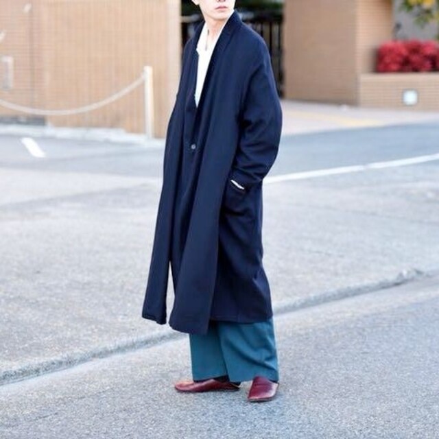 Yohji Yamamoto   ka na ta ロングコートネイビーの通販 by ふくや