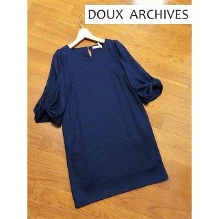 ドゥアルシーヴ(Doux archives)の新品同様ドゥアルシーヴ★袖リボンワンピース(ひざ丈ワンピース)