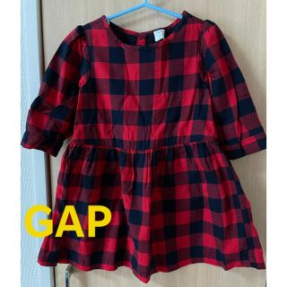 ギャップ(GAP)のGAP ワンピース　チェック　100㎝　チェック(ワンピース)