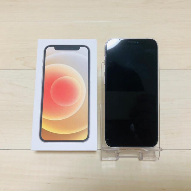 年末のプロモーション特価！ ★美品★ mini iPhone 〔中古〕iPhone12 iPhone 12 mini 256GB MGDM3J／A  ホワイト GB 本体 simフリー 256 スマートフォン/携帯電話