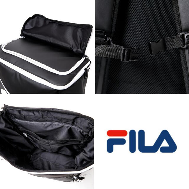 FILA(フィラ)の【FILA/フィラ】 フラッシュ ロゴ スクエアリュック FIMB 0531  レディースのバッグ(リュック/バックパック)の商品写真