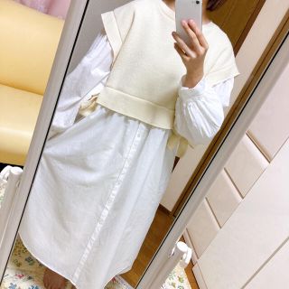 ダブルクローゼット(w closet)のw closet  シャツワンピース　ニットワンピース(ひざ丈ワンピース)