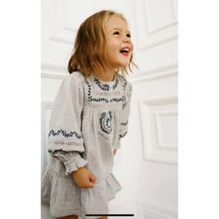 ザラキッズ(ZARA KIDS)のjamk0910様専用✳︎新品未使用✳︎zara kids刺繍メランジワンピース(ワンピース)