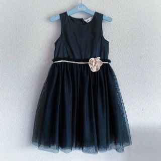 エイチアンドエム(H&M)の美品 H＆M フォ－マルドレス チュ－ルドレス 黒 発表会 120 130(ドレス/フォーマル)