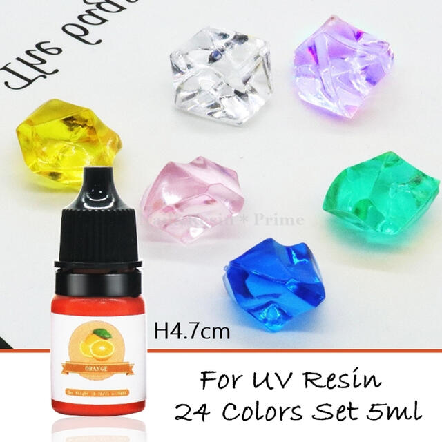 【レジン液付25点セット レジン着色剤5ml×24色 レジン液100g】レジン