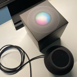 アップル(Apple)の【Apple】HomePod mini(ブラック) 開封済ほぼ未使用(スピーカー)