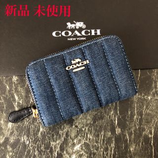 COACH 折り財布 新品 デニム 新作 レザー レディース