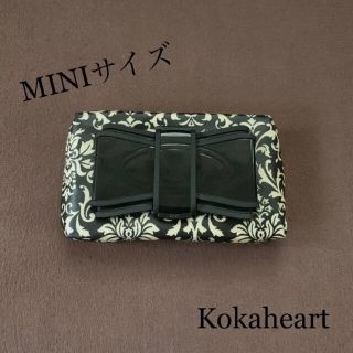 再再・販☆mini☆ウェットティッシュケース☆ダマスク柄ブラック☆リボンビタット(外出用品)