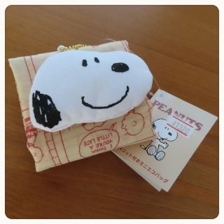 スヌーピー(SNOOPY)の＊新品・未使用＊【SNOOPY】マスコット付き ミニエコバッグ(エコバッグ)