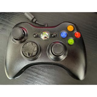 マイクロソフト(Microsoft)のXbox 360用有線コントローラー 純正 ブラック(その他)