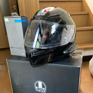 agv ヘルメット　ビーコム6x付き！(ヘルメット/シールド)