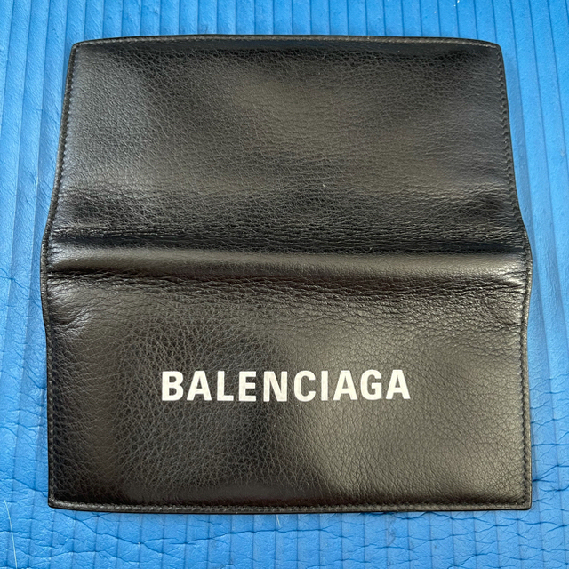 Balenciaga(バレンシアガ)の★Ｋ様専用★ BALENCIAGA★2つ折長財布★ロゴ大★黒革★本物★ メンズのファッション小物(長財布)の商品写真