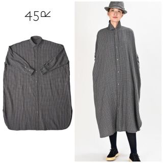 45rpm - 45R 美品 | インド薄ネルビッグシャツワンピース とっても